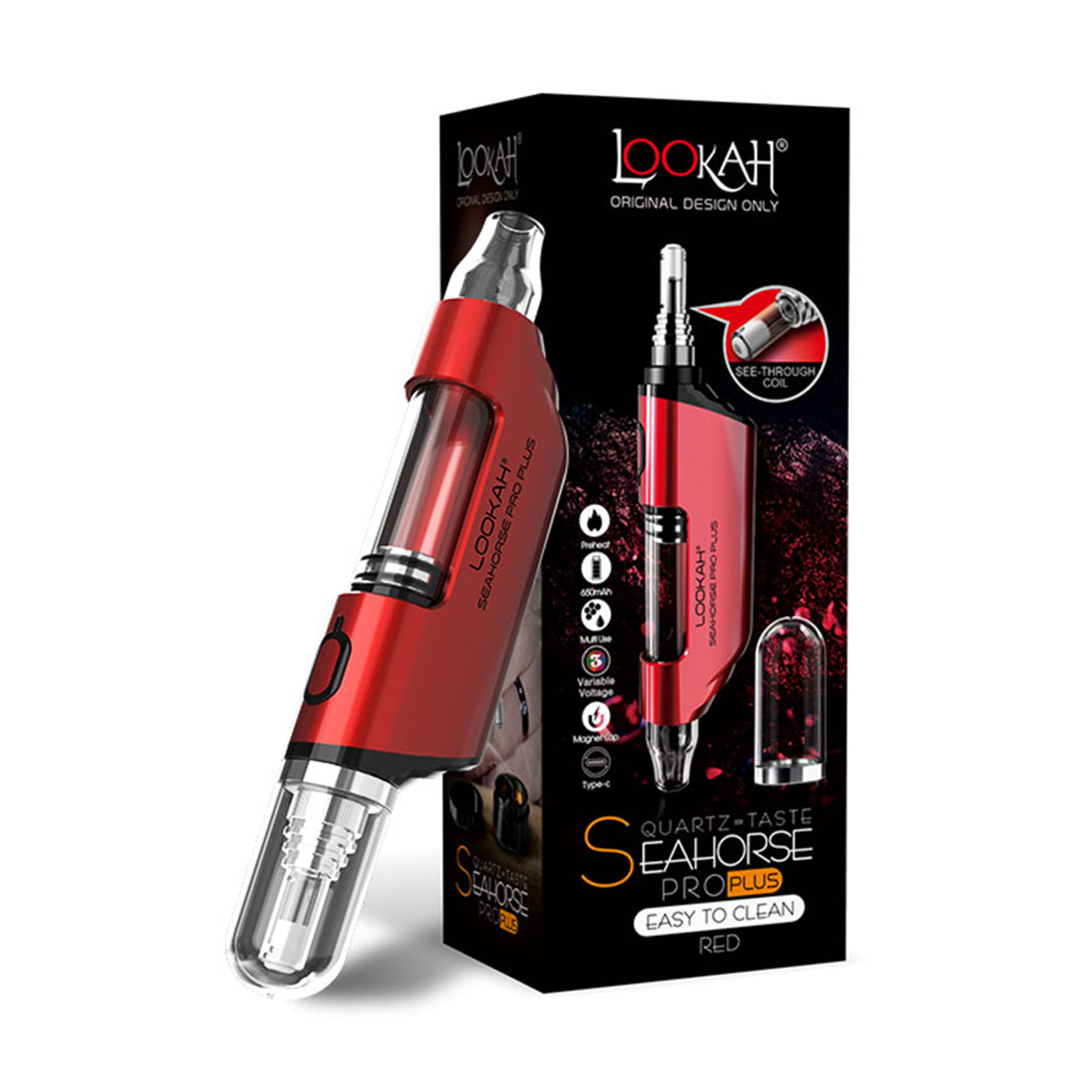 Lookah - Seahorse Pro Plus 650mAh Vaporizer Kit - SWED Lookah - Seahorse Pro Plus 650mAh Vaporizer Kit - SWED